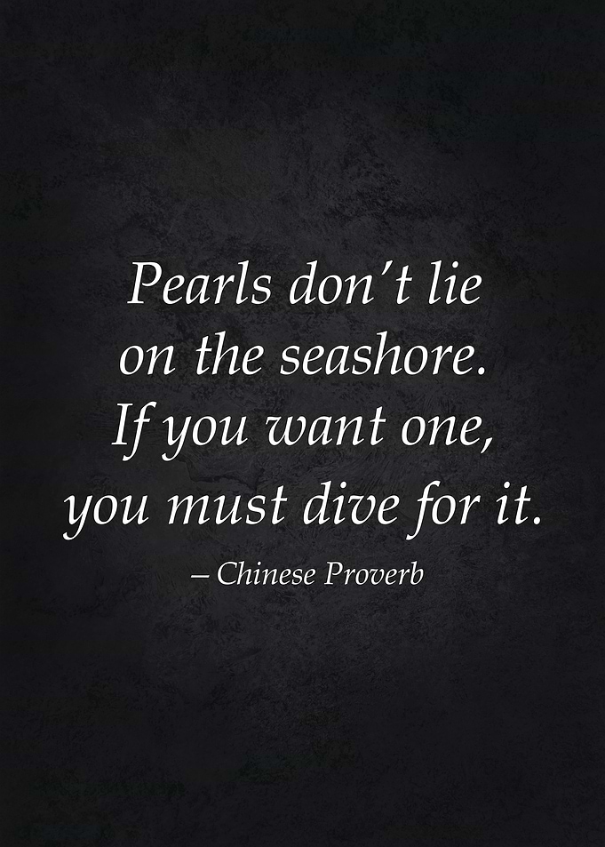 You Must Dive For It