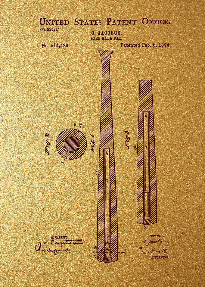 24 1894 Baseball Bat Pate