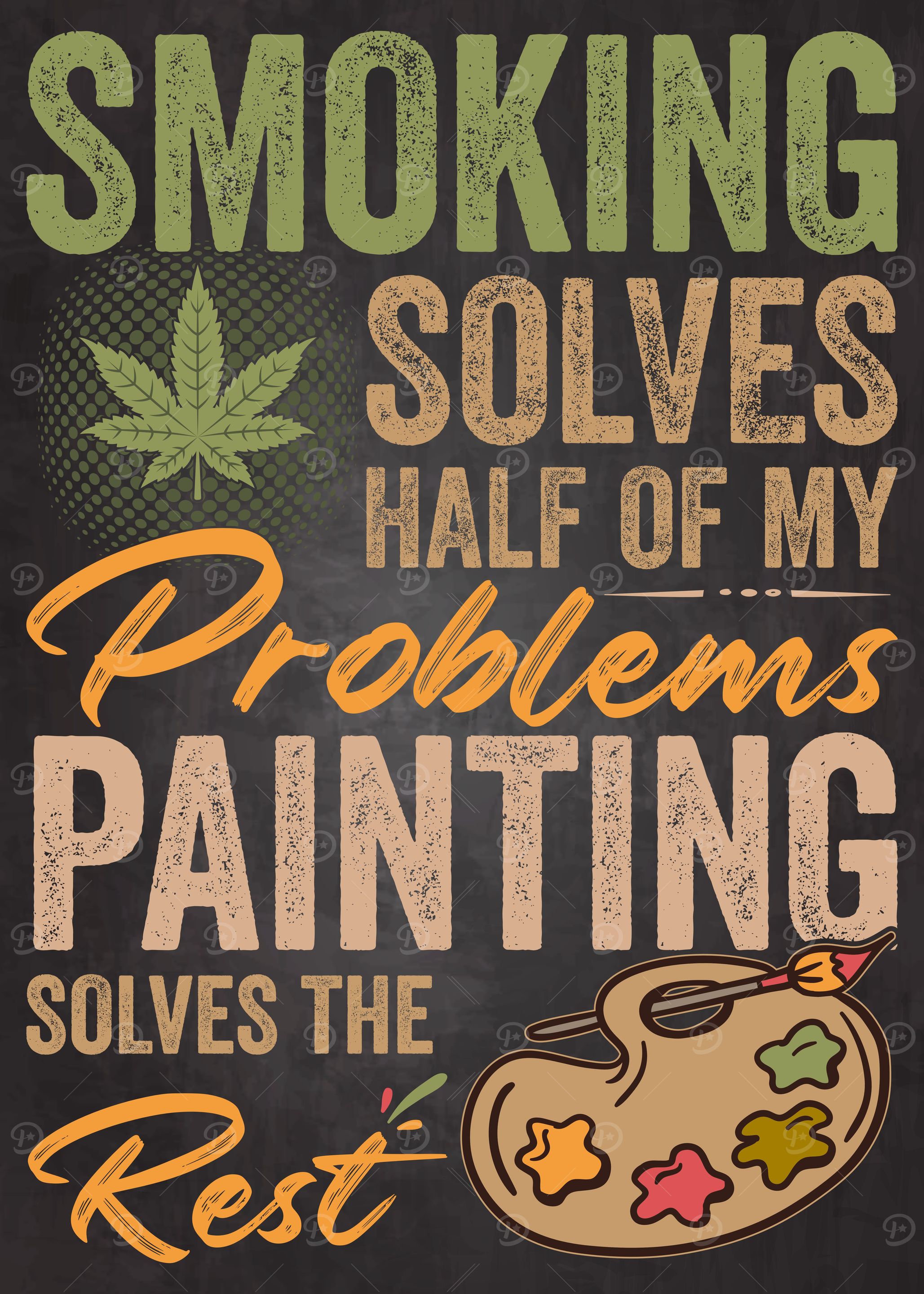 Smoking Weed and Painting
