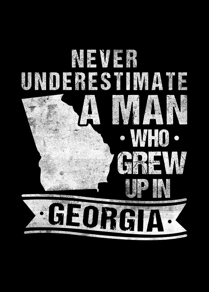 Vintage Georgia Map Man