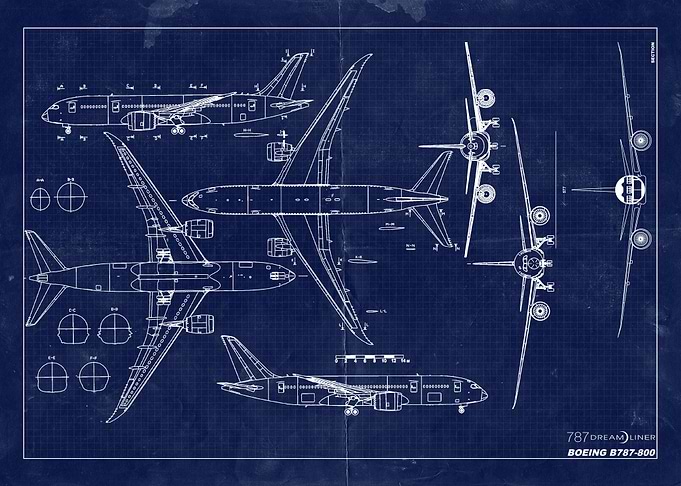Boeing 787 800 blueprint