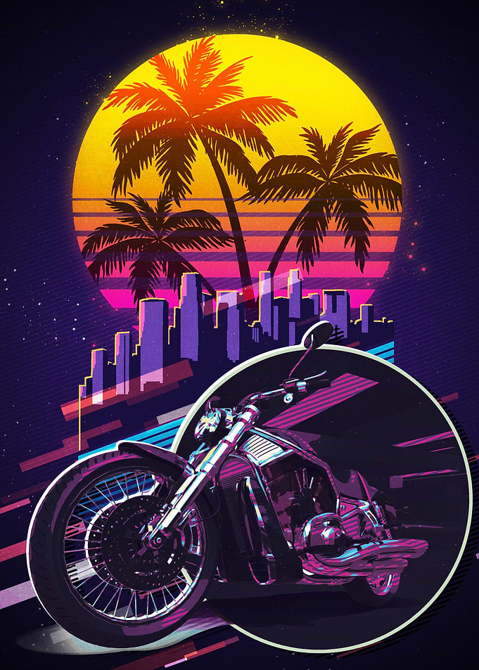 80s Retro MotorBike
