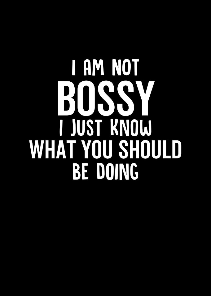 I Am Not Bossy I Just Know
