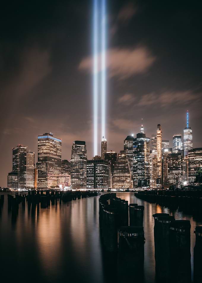 New York City lights USA