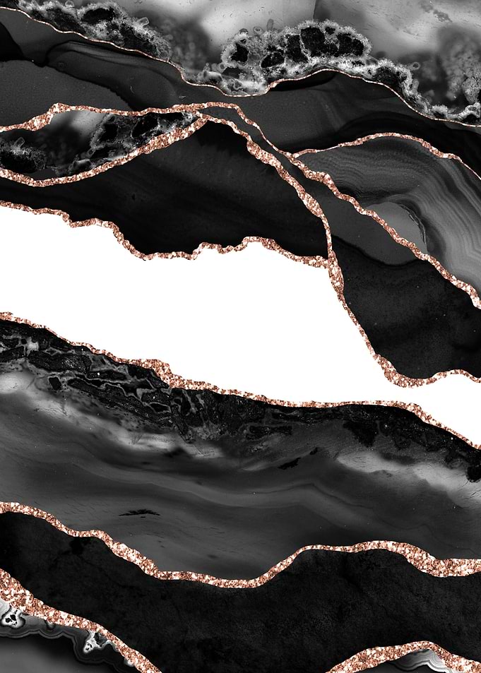 Black Rose Gold Agate 06