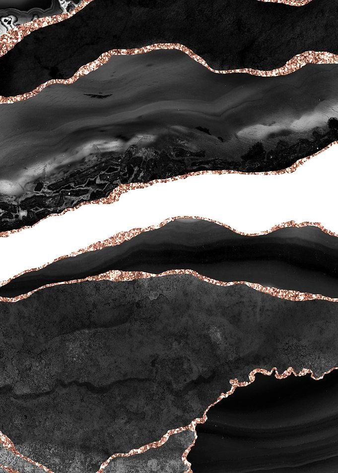 Black Rose Gold Agate 08