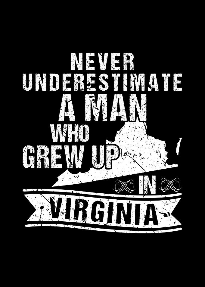 Vintage Virginia Map Man