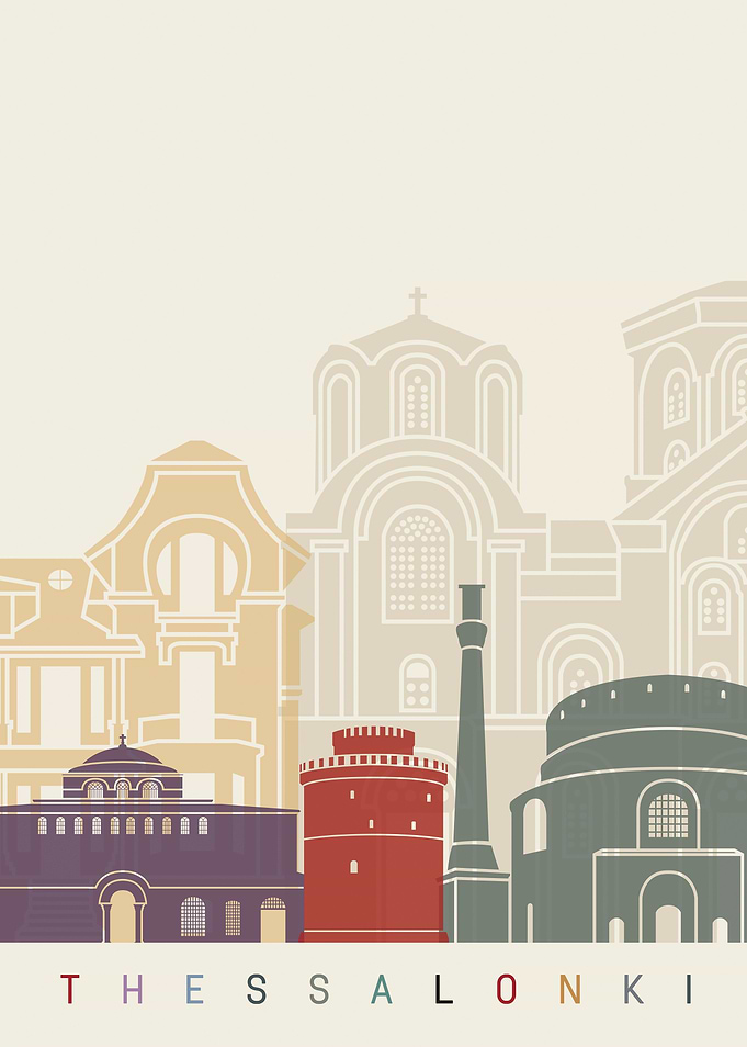 Thessalonki skyline poster