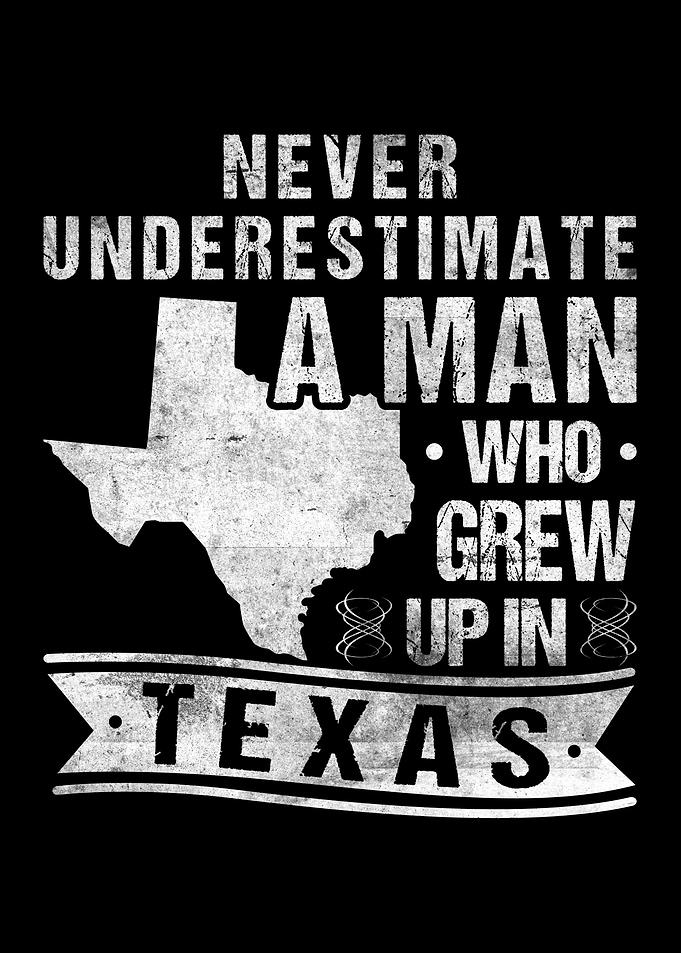 Vintage Texas Map Man