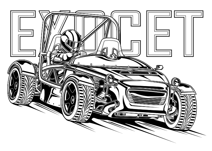 Line Art of Exocat Car