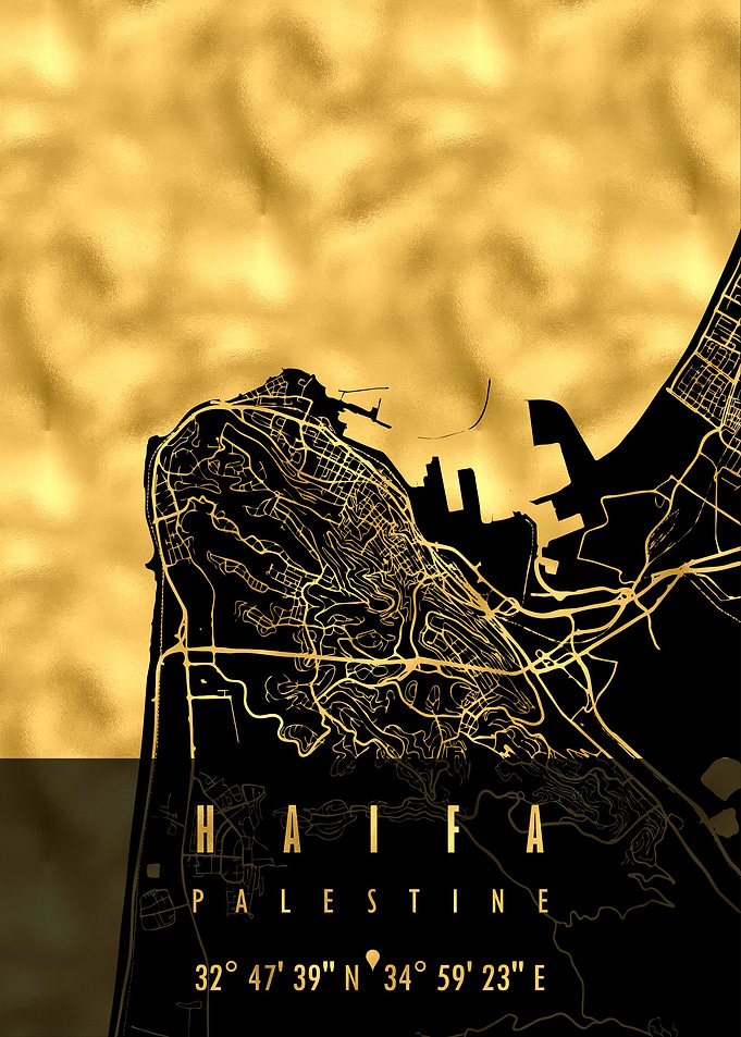 HAIFA MAP PALESTINE