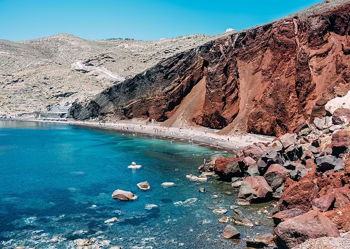 Red Beach in Santorini