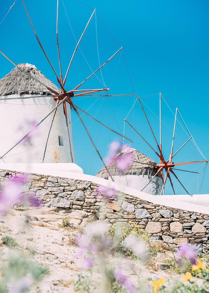 Mykonos Greece Windmills