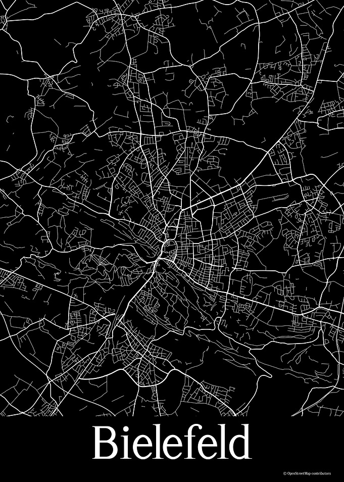Bielefeld Black Map