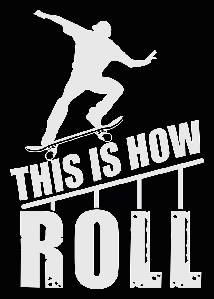 Skateboard saying This is