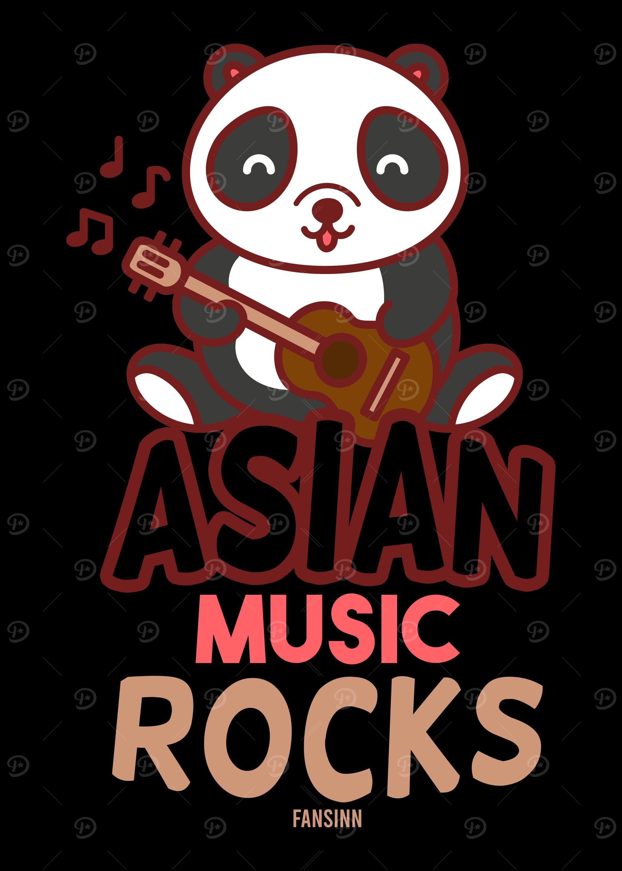 Panda guitar sing animal