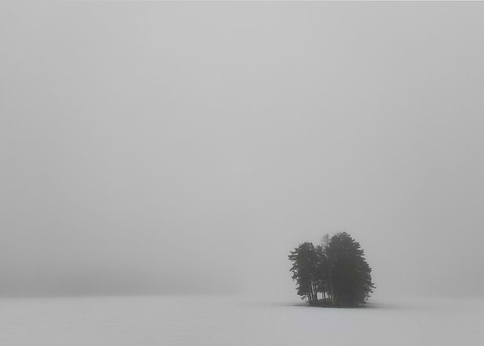 Frozen Sognsvann lake