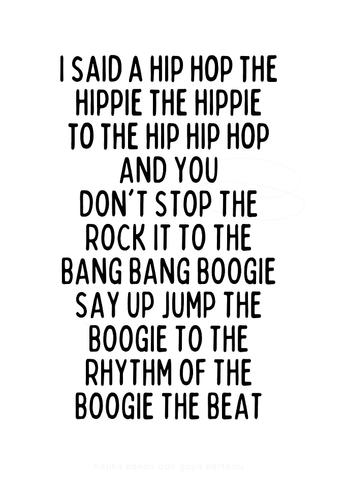 Rap lyrics