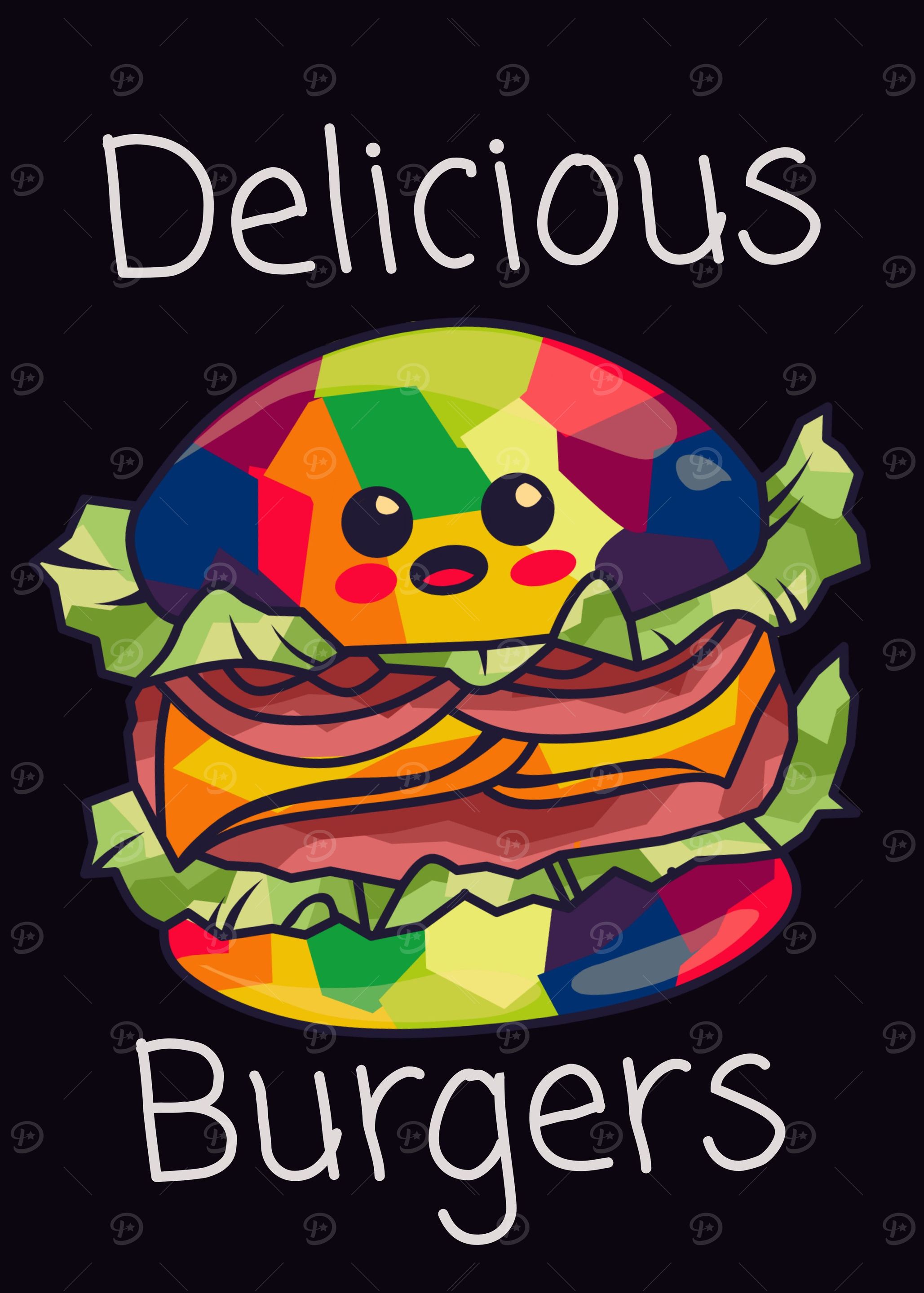food burger popart