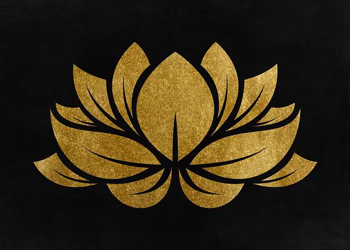 Gold Lotus Flower