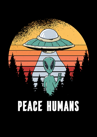 Alien peace human sign