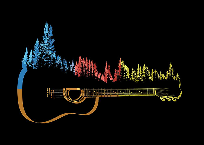 Colorful Nature Guitar