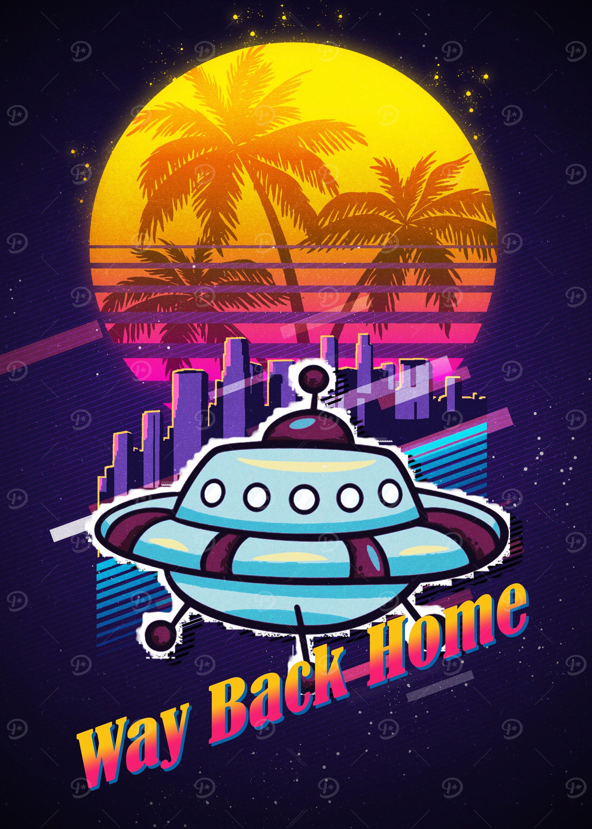 Retro UFO Way Back Home