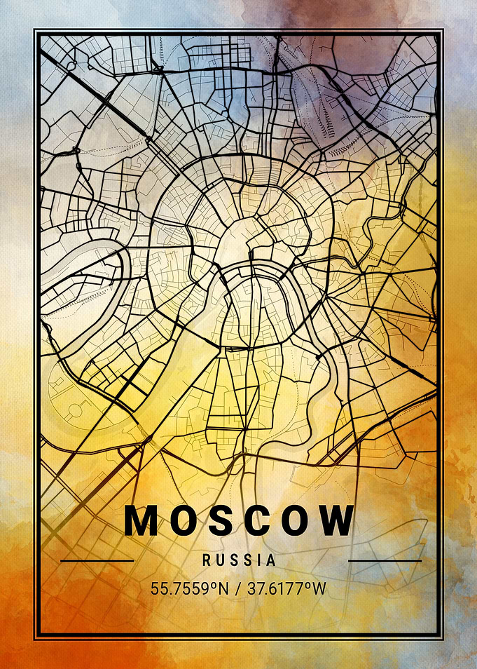 Moscow City Map Russia