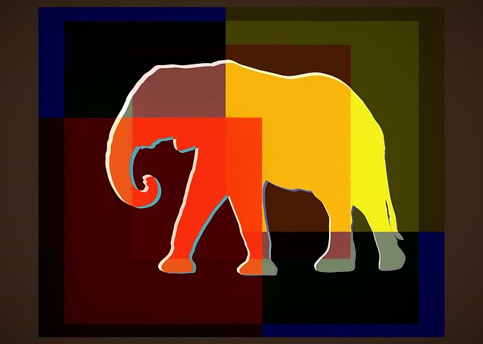 Modern Abstract Elephant
