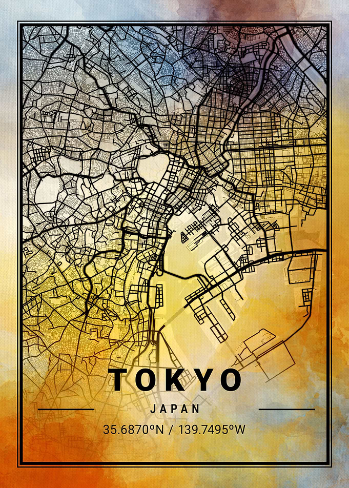 Tokyo City Map Japan