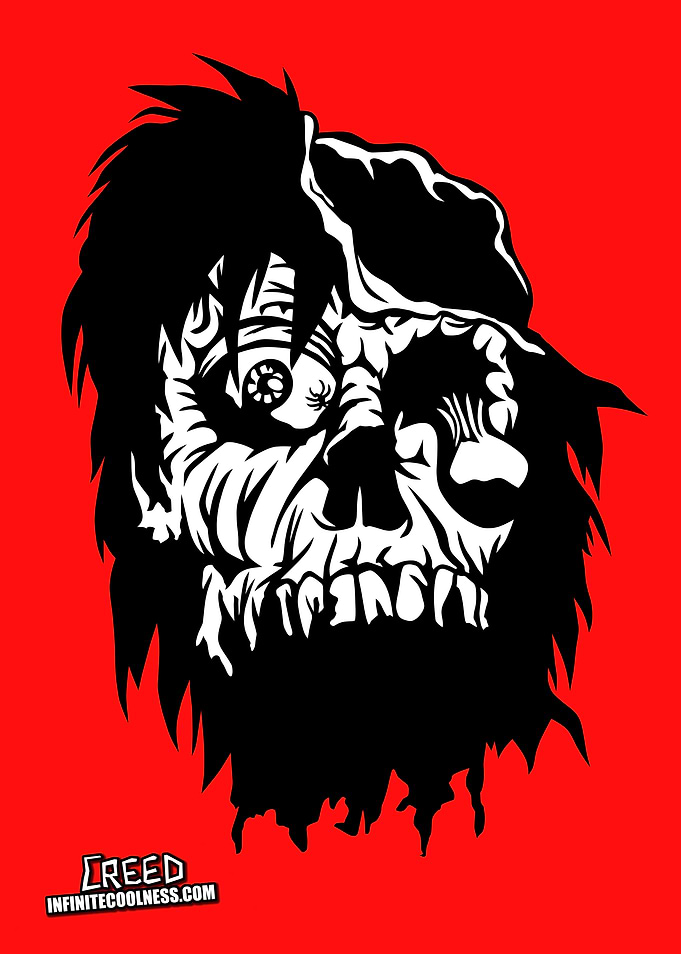 Jawless Zombie Horror Art