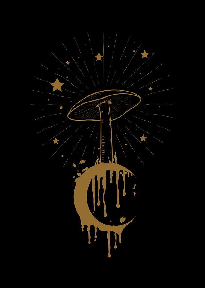 Cottagecore Mushroom Moon