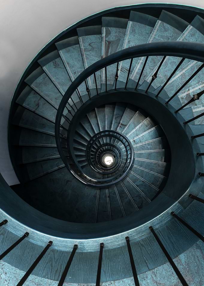 Blue staircase
