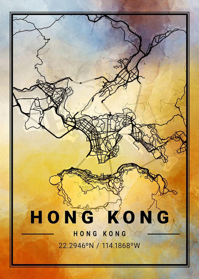 Hong Kong City Map China