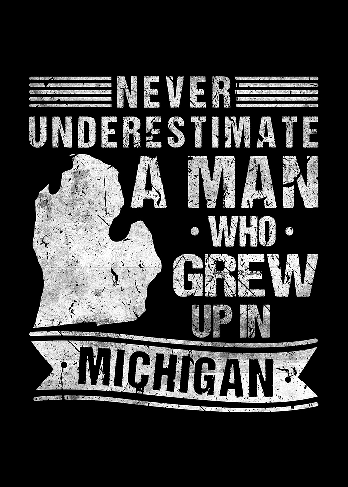 Vintage Michigan Map