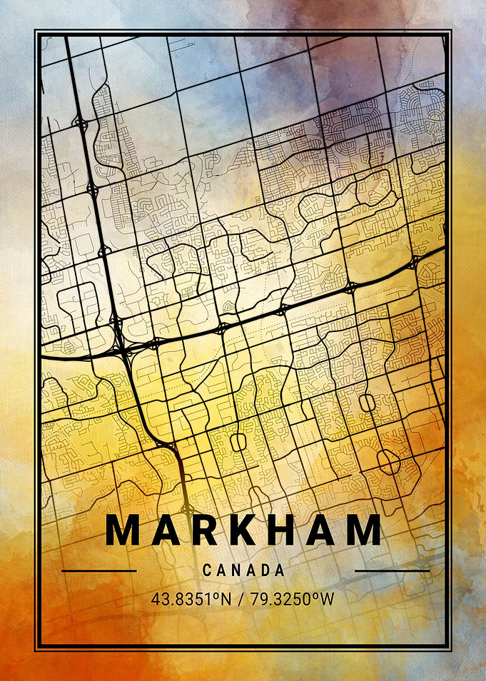 Markham City Map Canada