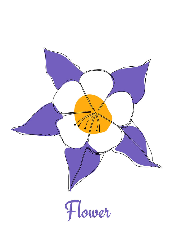 Flower One Line Art