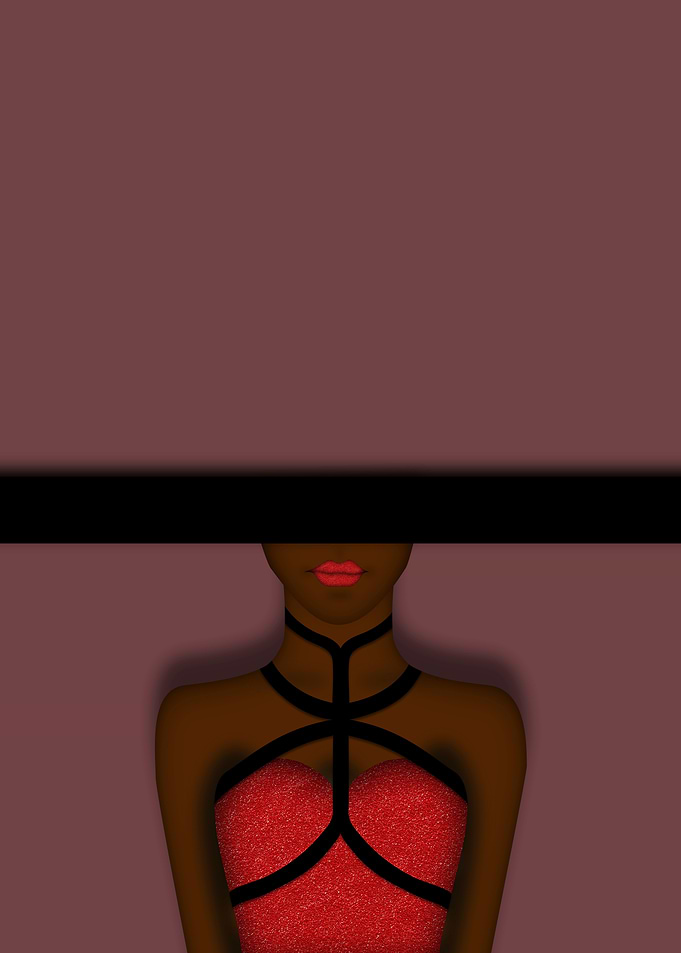 Black and red dress