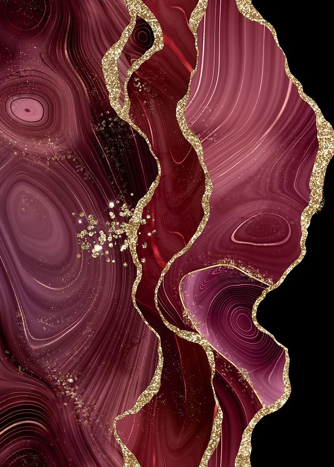 Burgundy Gold Glitter 01