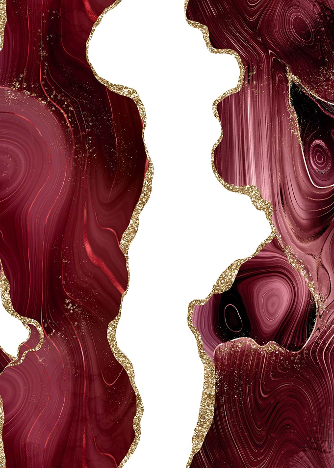 Burgundy Gold Glitter 05