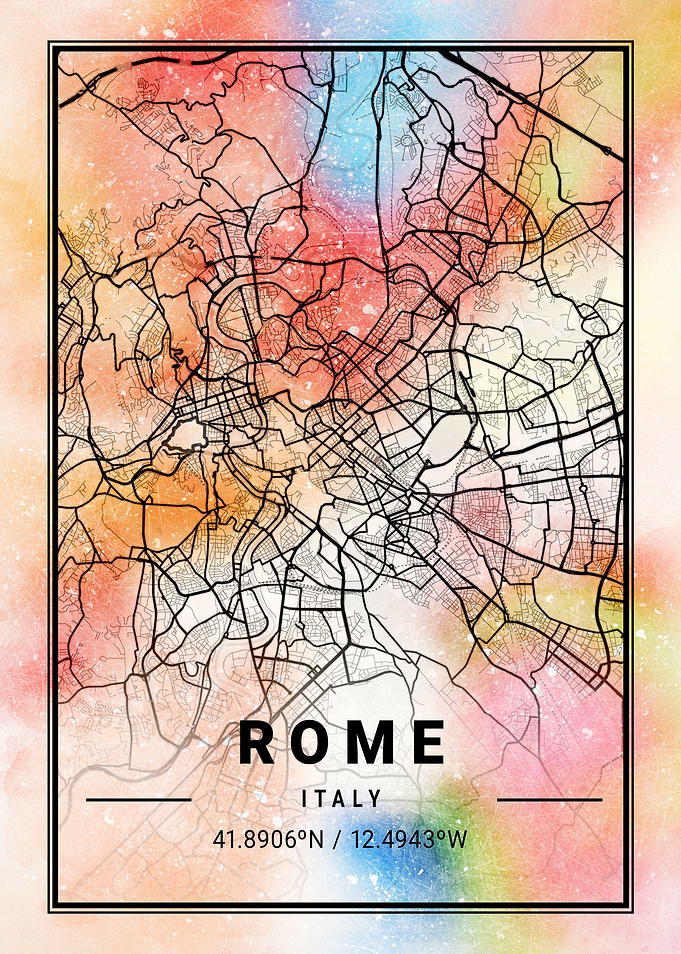 Rome City Map Italy
