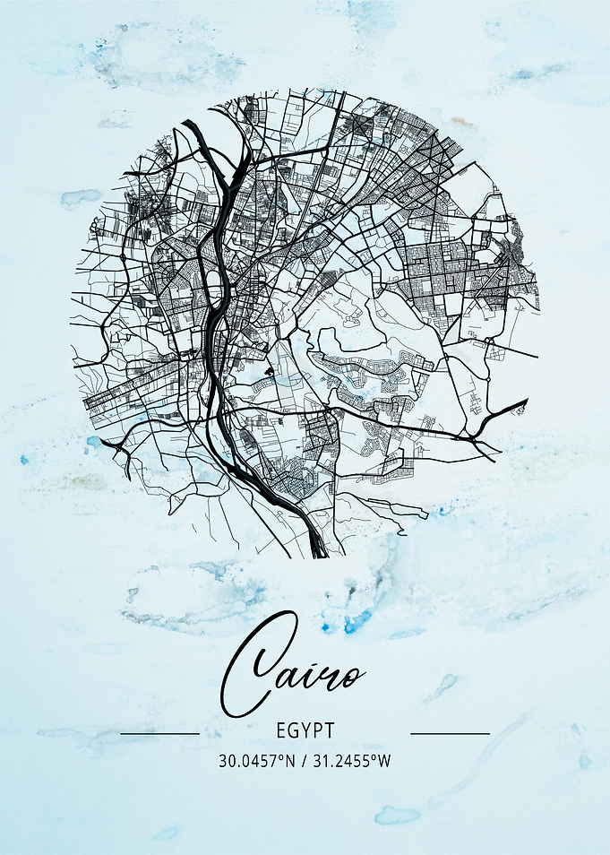 Cairo Alpha Watercolor Map