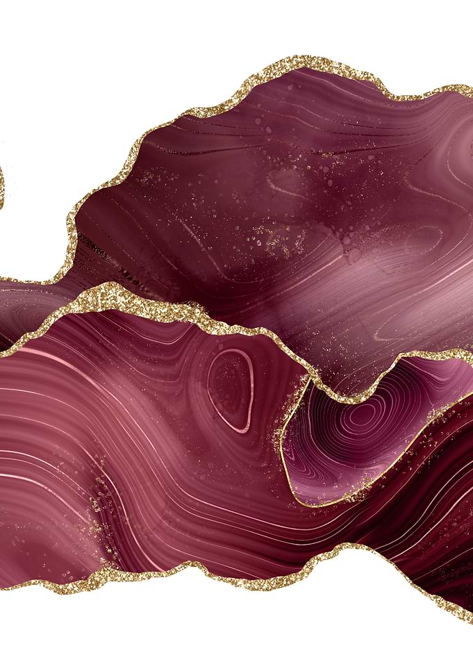 Burgundy Gold Glitter 08