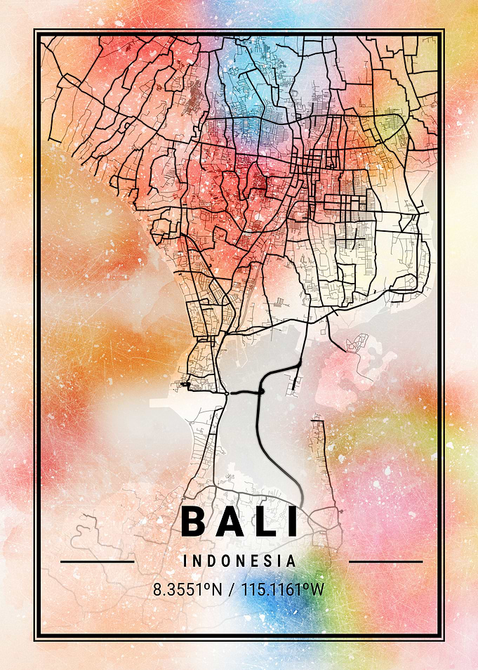 Bali City Map Indonesia