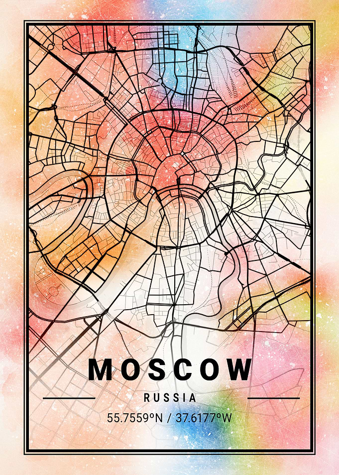 Moscow City Map Russia