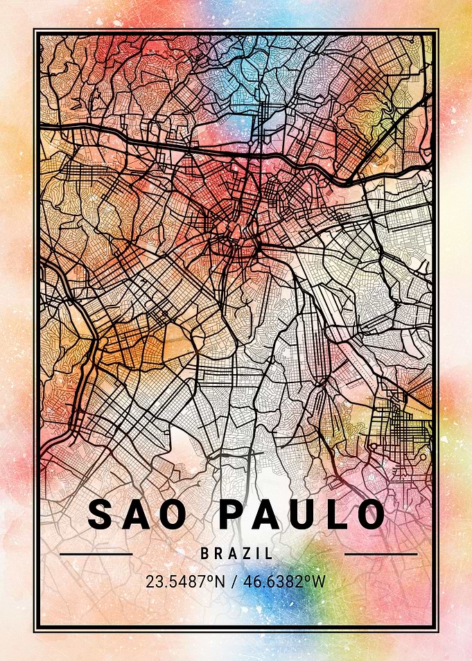 Sao Paulo Map Brazil