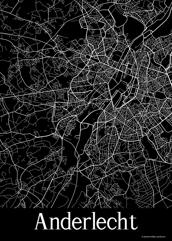 Anderlecht Black Map