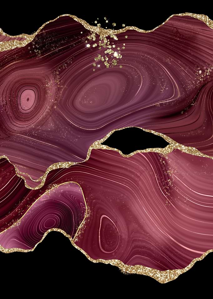 Burgundy Gold Glitter 03