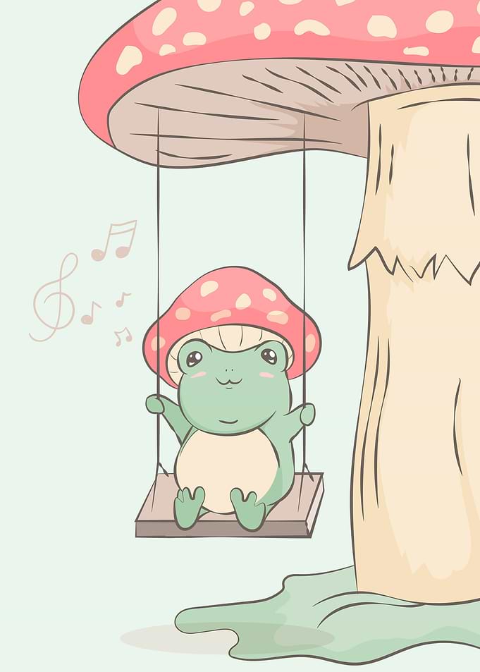 Cottagecore Aesthetic Frog