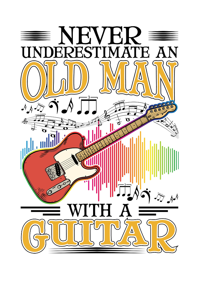 Guitarist Old Man Guitar